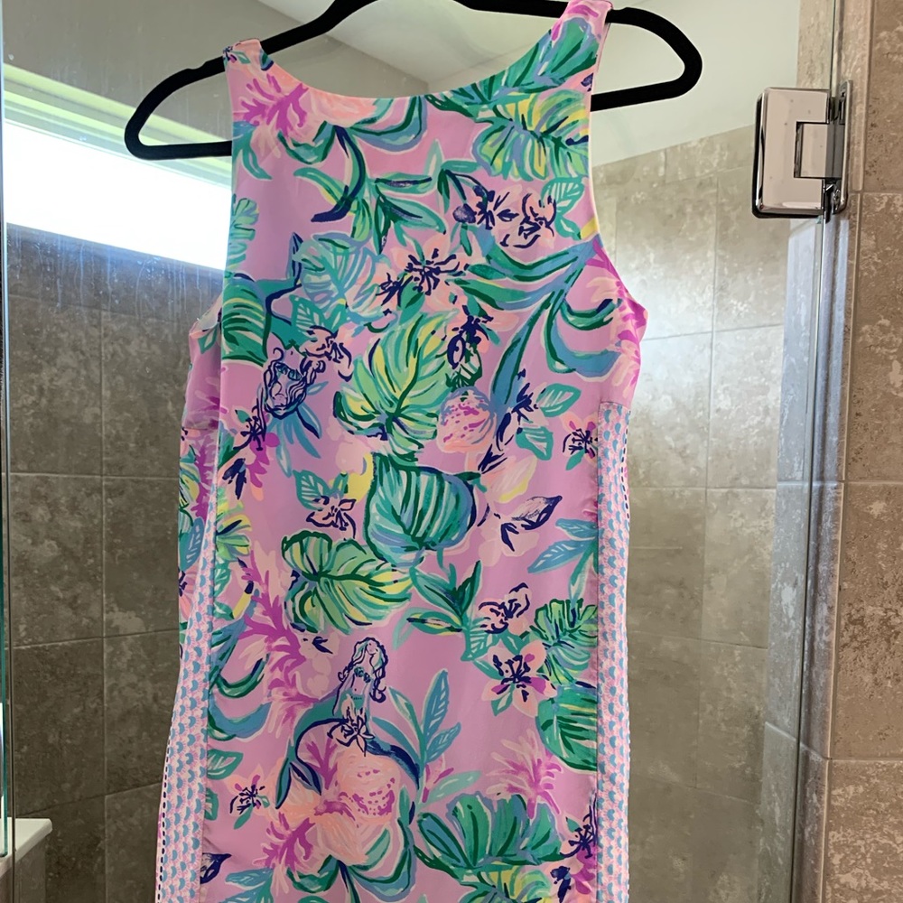 Lilly Pulitzer Mermaid in the Shade Silk Jackie Shift Dress Size S